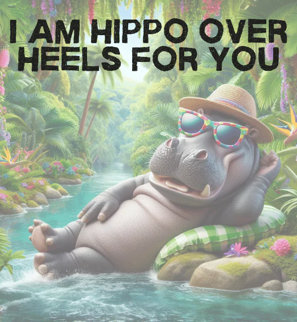 115 Hippopotamus Puns That Are Un-bubble-ievable! 3 Romantic Hippopotamus Puns